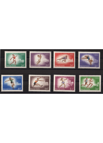UNGHERIA 1966 francobolli serie completa nuova Olimpiadi Invernali Yvert Tellier 1852-9